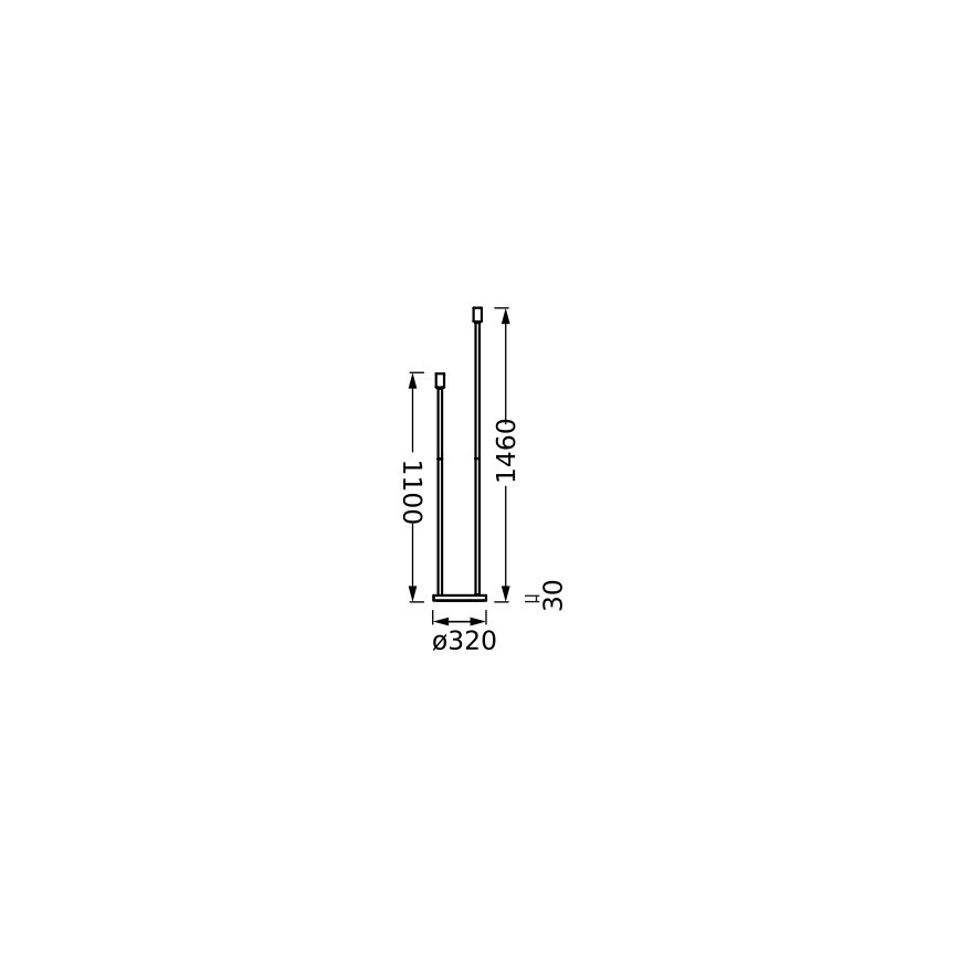 Ledvance - Βάση λάμπας DECOR STICK 2xE27/40W/230V ανθρακί