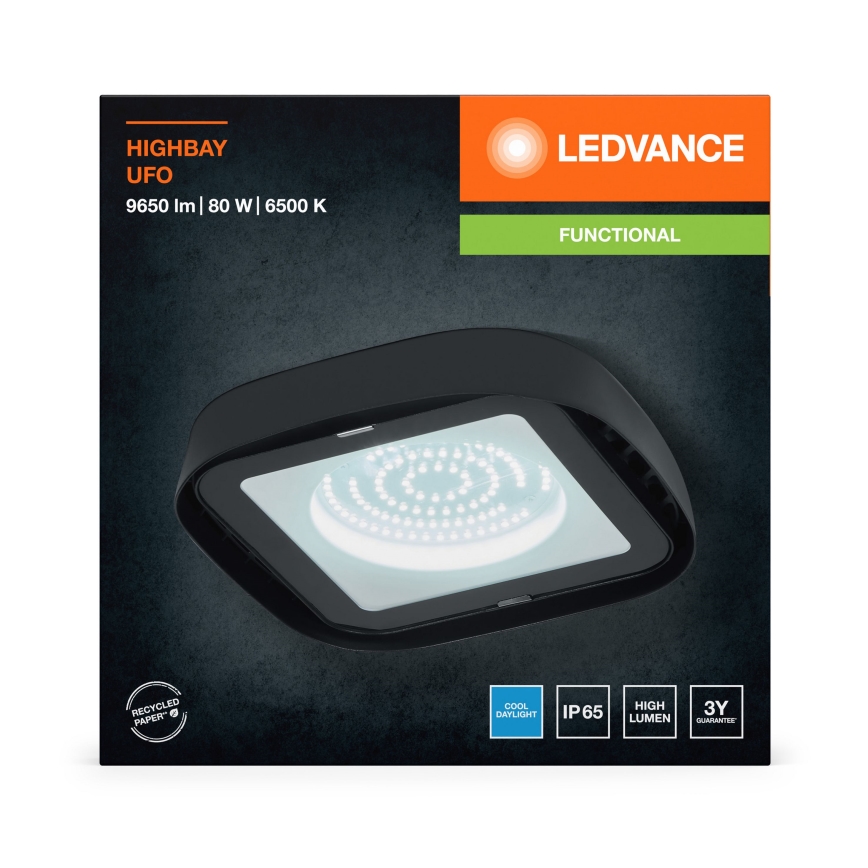 Ledvance - Βιομηχανικό φωτιστικό οροφής LED HIGHBAY LED/80W/230V IP65 6500K