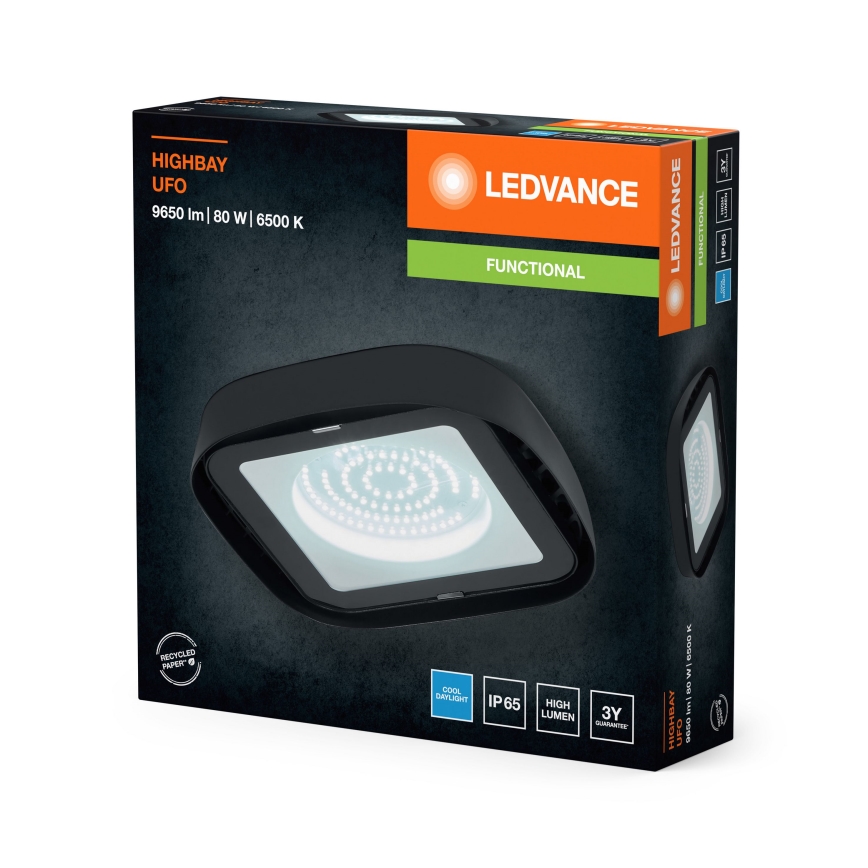 Ledvance - Βιομηχανικό φωτιστικό οροφής LED HIGHBAY LED/80W/230V IP65 6500K