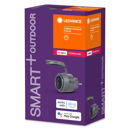 Ledvance - Έξυπνη πρίζα εξωτερικού χώρου SMART+ PLUG 3680W IP44