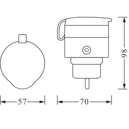 Ledvance - Έξυπνη πρίζα εξωτερικού χώρου SMART+ PLUG 3680W IP44