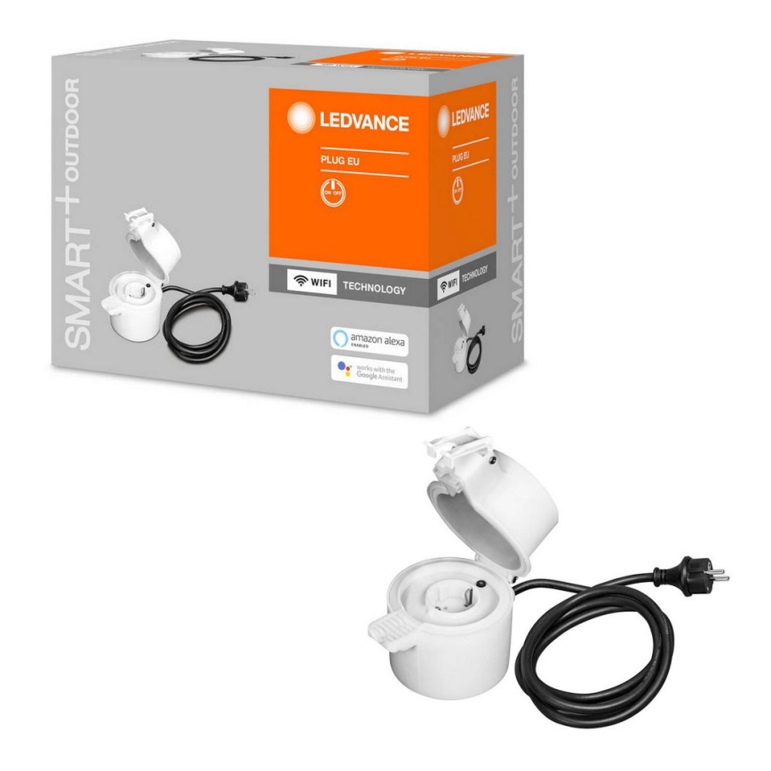 Ledvance - Εξωτερική έξυπνη πρίζα SMART+ PLUG SCHUKO 3680W IP44 Wi-Fi