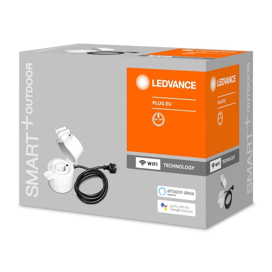 Ledvance - Εξωτερική έξυπνη πρίζα SMART+ PLUG SCHUKO 3680W IP44 Wi-Fi
