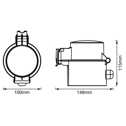 Ledvance - Εξωτερική έξυπνη πρίζα SMART+ PLUG SCHUKO 3680W IP44 Wi-Fi
