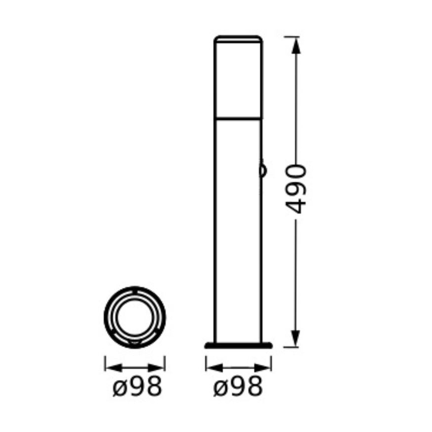 Ledvance - Εξωτερικό φωτιστικό με αισθητήρα FIGO CYLINDER 1xE27/20W/230V IP44