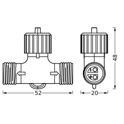 Ledvance - Εξωτερικού χώρου connector ENDURA 24W/12V IP67