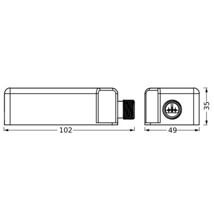 Ledvance - Εξωτερικού χώρου mains power αντάπτορας ENDURA 24W/12V IP67