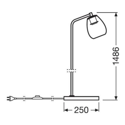 Ledvance - Επιδαπέδια λάμπα CONE 1xE27/40W/230V