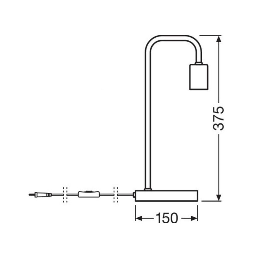 Ledvance - Επιδαπέδια λάμπα PIPE 1xE27/40W/230V