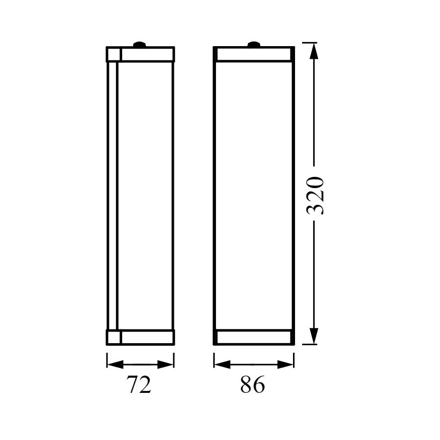 Ledvance - Επιτοίχιο φωτιστικό μπάνιου BATHROOM CLASSIC 2xE14/12W/230V IP44