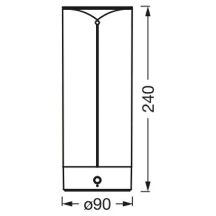 Ledvance - Επιτραπέζια λάμπα αφής dimming LED DECOR FILAMENT LED/1,2W/5V 1000 mAh