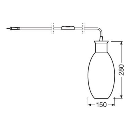 Ledvance - Επιτραπέζια λάμπα GRAPE 1xE27/40W/230V πορτοκαλί