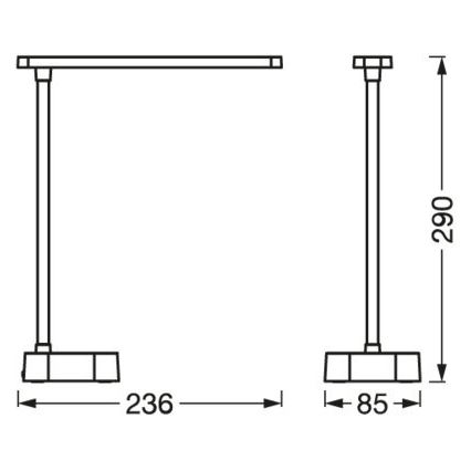 Ledvance - Επιτραπέζια λάμπα αφής dimming LED PANAN LED/5,2W/5V 1200mAh