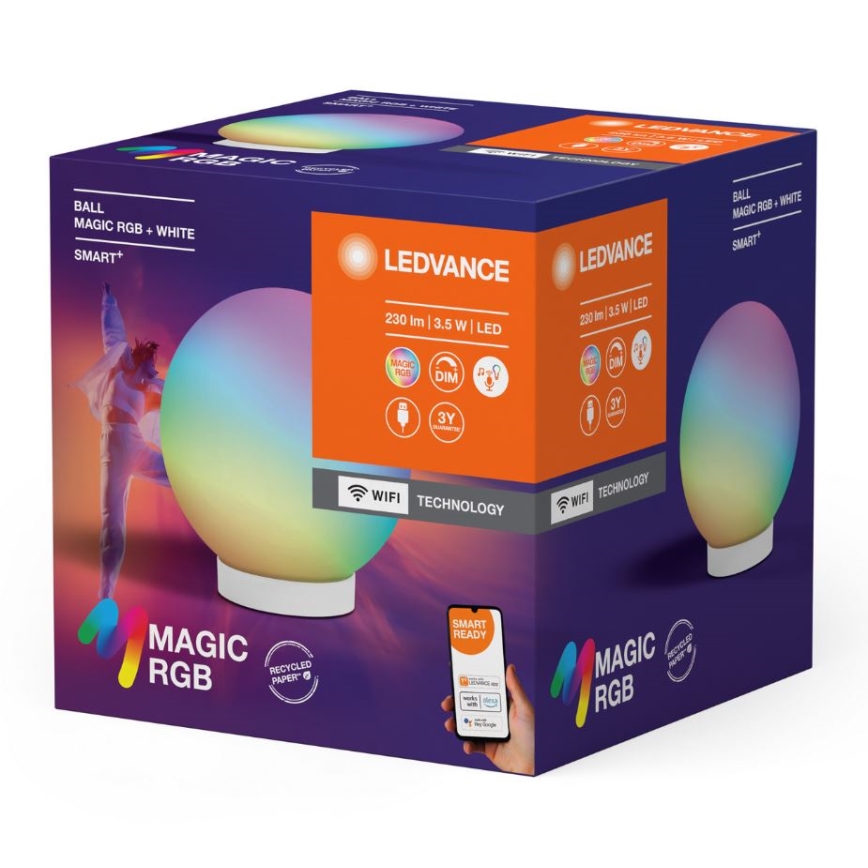 Ledvance - LED RGBW Dimmable επαναφορτιζόμενο επιτραπέζιο φωτιστικό SMART+ MAGIC LED/3,5W/5V 2200-6500K Wi-Fi