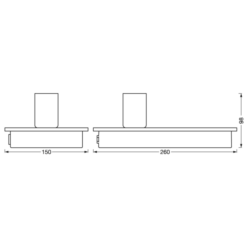 Ledvance - Επιτραπέζιο φωτιστικό αφής με υποδοχή USB connector DECOR WOOD 1xE27/8W/230V καουτσουκόδεντρο