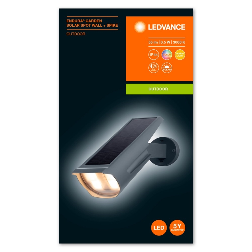 Ledvance - Ηλιακό φωτιστικό LED RGB ENDURA LED/0,5W/3,6V 1200 mAh IP44