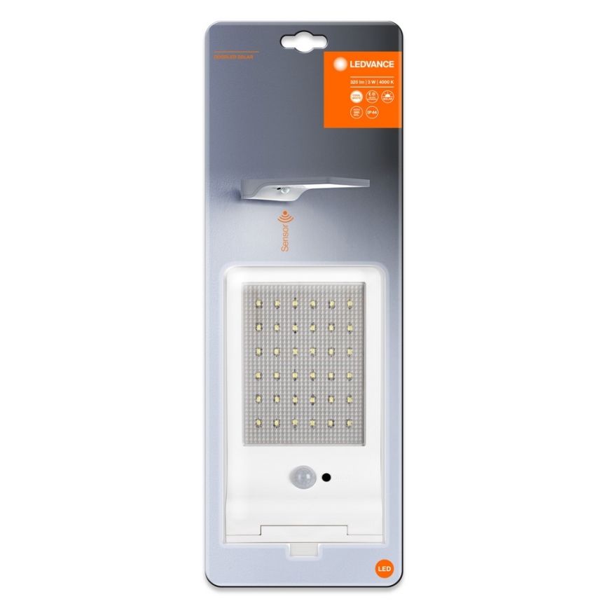 Ledvance - Ηλιακό φωτιστικό τοίχου LED με αισθητήρα DOORLED LED/3W/3,3V 2000 mAh IP44