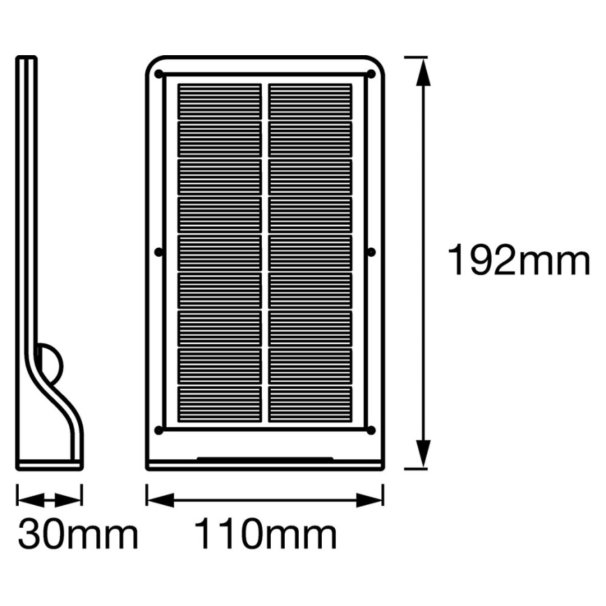 Ledvance - Ηλιακό φωτιστικό τοίχου LED με αισθητήρα DOORLED LED/3W/3,3V 2000 mAh IP44