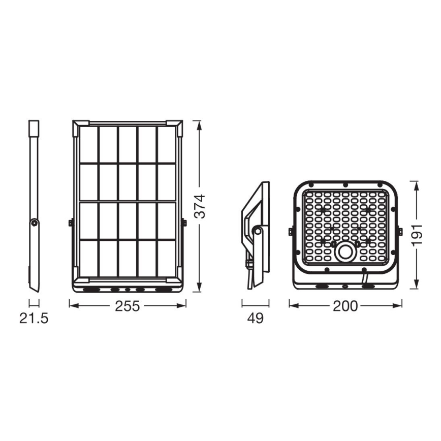 Ledvance - LED Dimming solar προβολέας με αισθητήρα FLOOD SPLIT LED/30W/6,4V IP65 + τηλεχειριστήριο