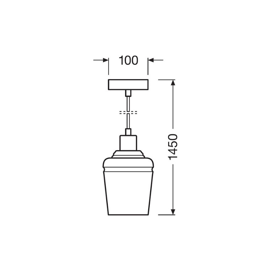 Ledvance - Κρεμαστό φωτιστικό JAR 1xE27/40W/230V πορτοκαλί