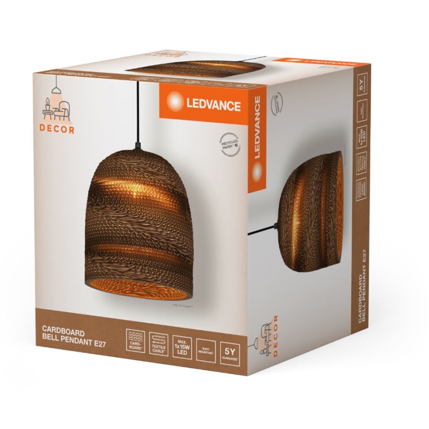 Ledvance - Κρεμαστό φωτιστικό οροφής DECOR CARDBOARD 1xE27/15W/230V διάμετρος 25 cm