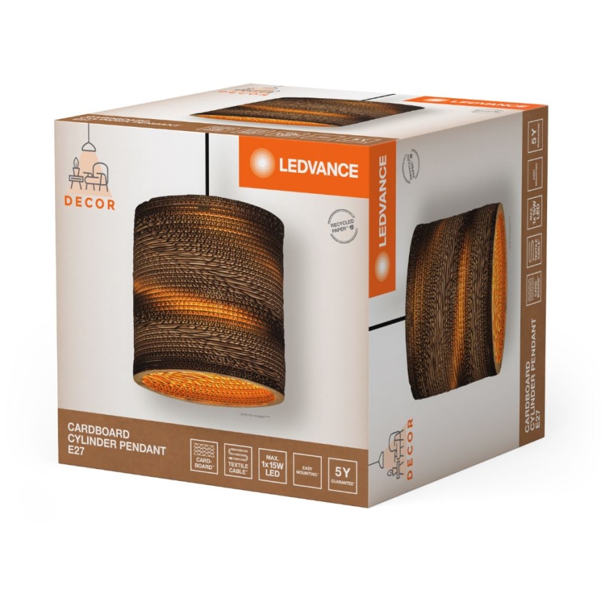 Ledvance - Κρεμαστό φωτιστικό οροφής DECOR CARDBOARD 1xE27/15W/230V διάμετρος 25 cm