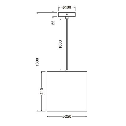 Ledvance - Κρεμαστό φωτιστικό οροφής DECOR CARDBOARD 1xE27/15W/230V διάμετρος 25 cm