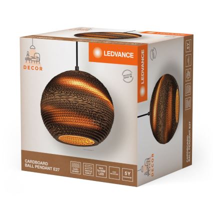 Ledvance - Κρεμαστό φωτιστικό οροφής DECOR CARDBOARD 1xE27/15W/230V διάμετρος 26 cm