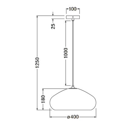 Ledvance - Κρεμαστό φωτιστικό οροφής DECOR CARDBOARD 1xE27/15W/230V διάμετρος 40 cm