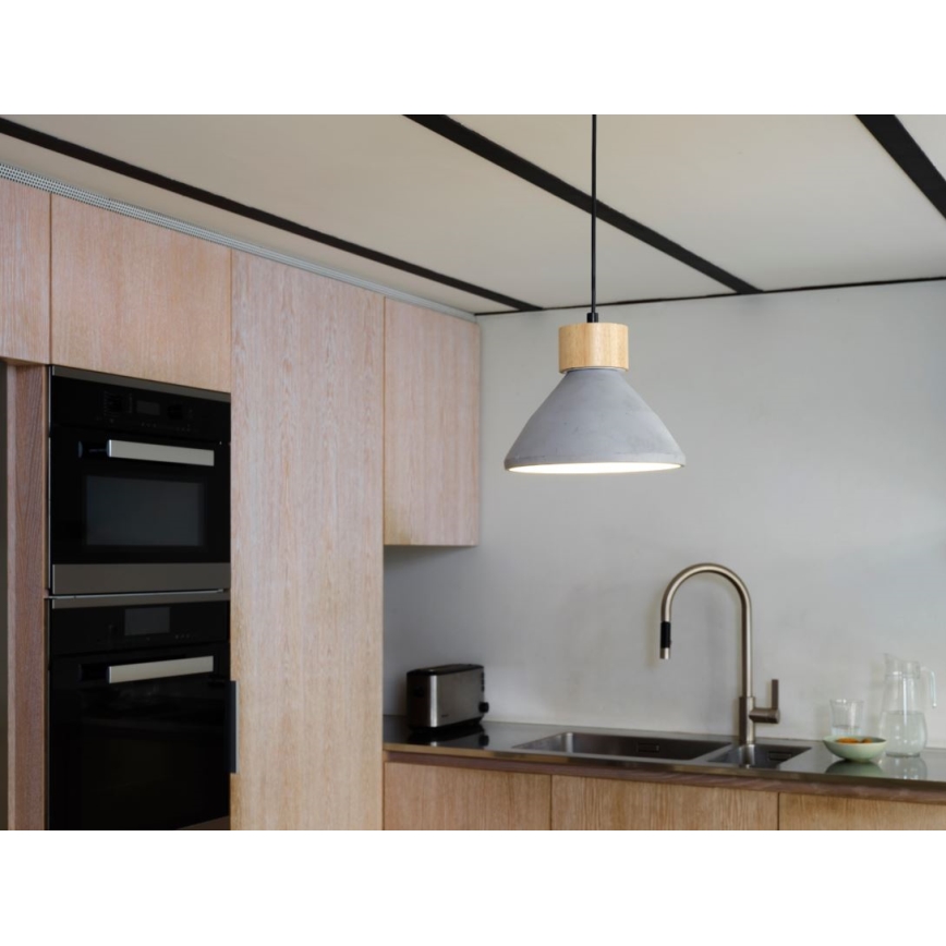 Ledvance - Κρεμαστό φωτιστικό οροφής DECOR CONCRETE 1xE27/15W/230V διάμετρος 22 cm τσιμέντο γκρι