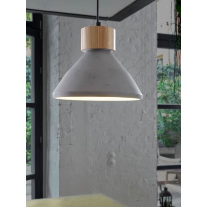 Ledvance - Κρεμαστό φωτιστικό οροφής DECOR CONCRETE 1xE27/15W/230V διάμετρος 22 cm τσιμέντο γκρι