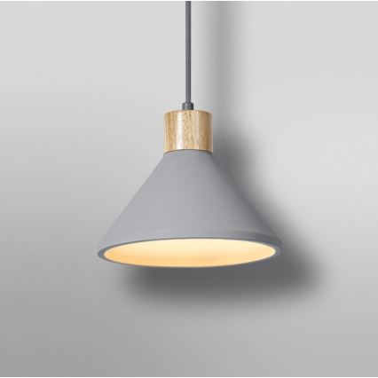 Ledvance - Κρεμαστό φωτιστικό οροφής DECOR CONCRETE 1xE27/15W/230V διάμετρος 22 cm τσιμέντο γκρι