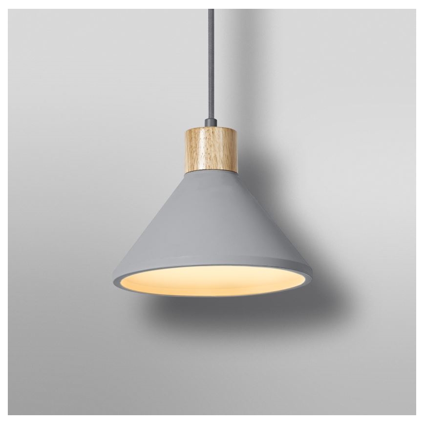 Ledvance - Κρεμαστό φωτιστικό οροφής DECOR CONCRETE 1xE27/15W/230V διάμετρος 22 cm τσιμέντο γκρι