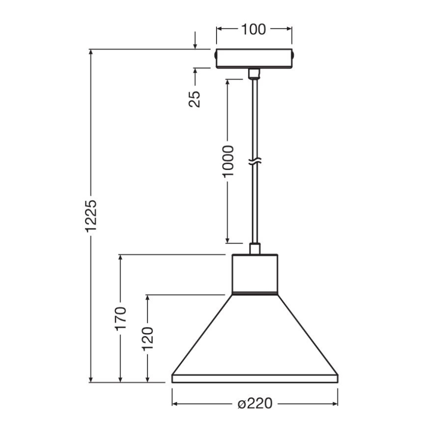 Ledvance - Κρεμαστό φωτιστικό οροφής DECOR CONCRETE 1xE27/15W/230V διάμετρος 22 cm τσιμέντο γκρι