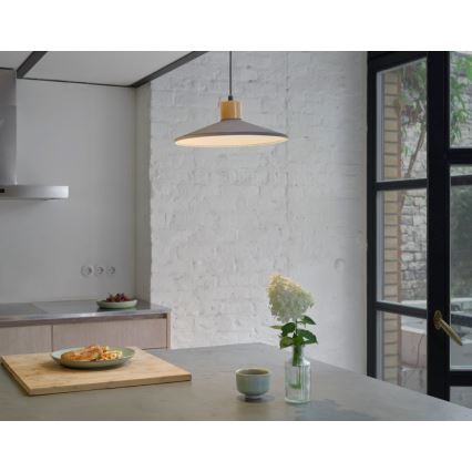 Ledvance - Κρεμαστό φωτιστικό οροφής DECOR CONCRETE 1xE27/15W/230V διάμετρος 32 cm τσιμέντο γκρι
