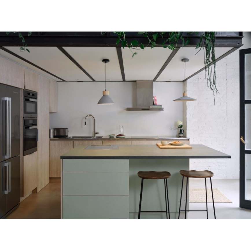 Ledvance - Κρεμαστό φωτιστικό οροφής DECOR CONCRETE 1xE27/15W/230V διάμετρος 32 cm τσιμέντο γκρι