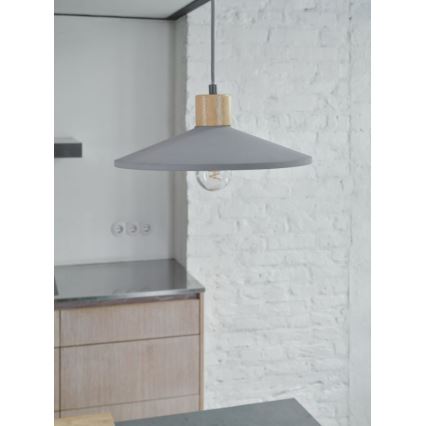 Ledvance - Κρεμαστό φωτιστικό οροφής DECOR CONCRETE 1xE27/15W/230V διάμετρος 32 cm τσιμέντο γκρι