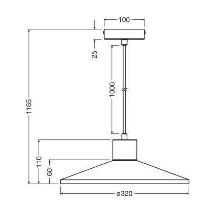 Ledvance - Κρεμαστό φωτιστικό οροφής DECOR CONCRETE 1xE27/15W/230V διάμετρος 32 cm τσιμέντο γκρι