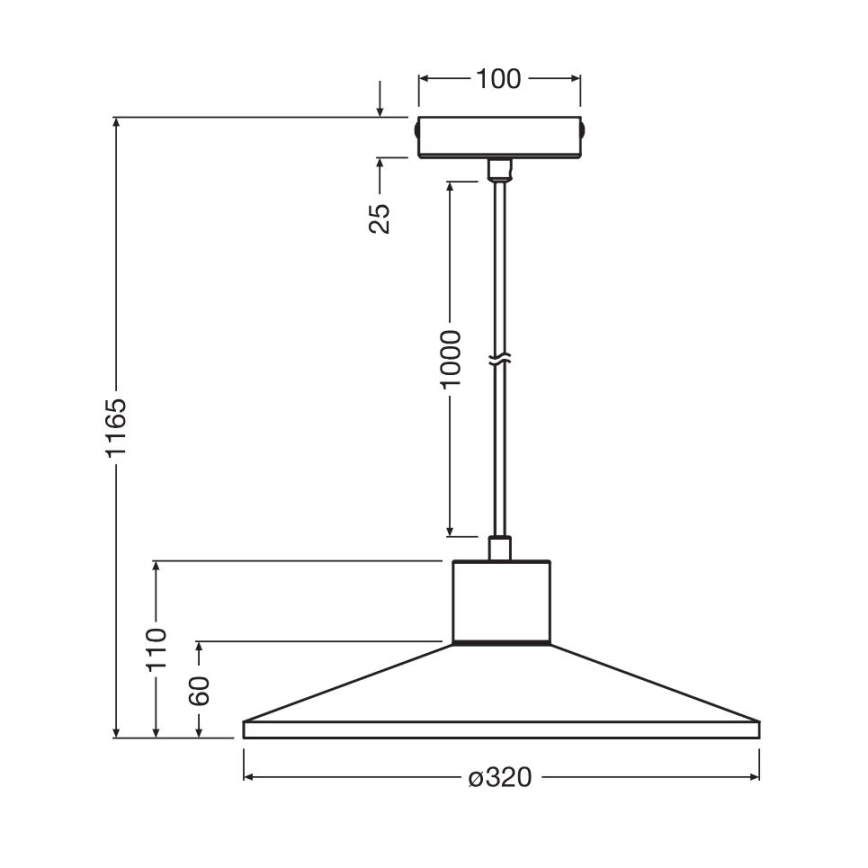 Ledvance - Κρεμαστό φωτιστικό οροφής DECOR CONCRETE 1xE27/15W/230V διάμετρος 32 cm τσιμέντο γκρι