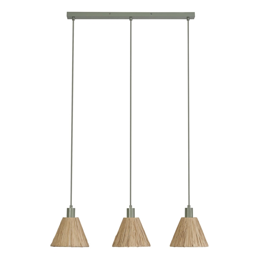 Ledvance - Κρεμαστό φωτιστικό οροφής DECOR RAFFIA 3xE27/15W/230V ίνες raffia