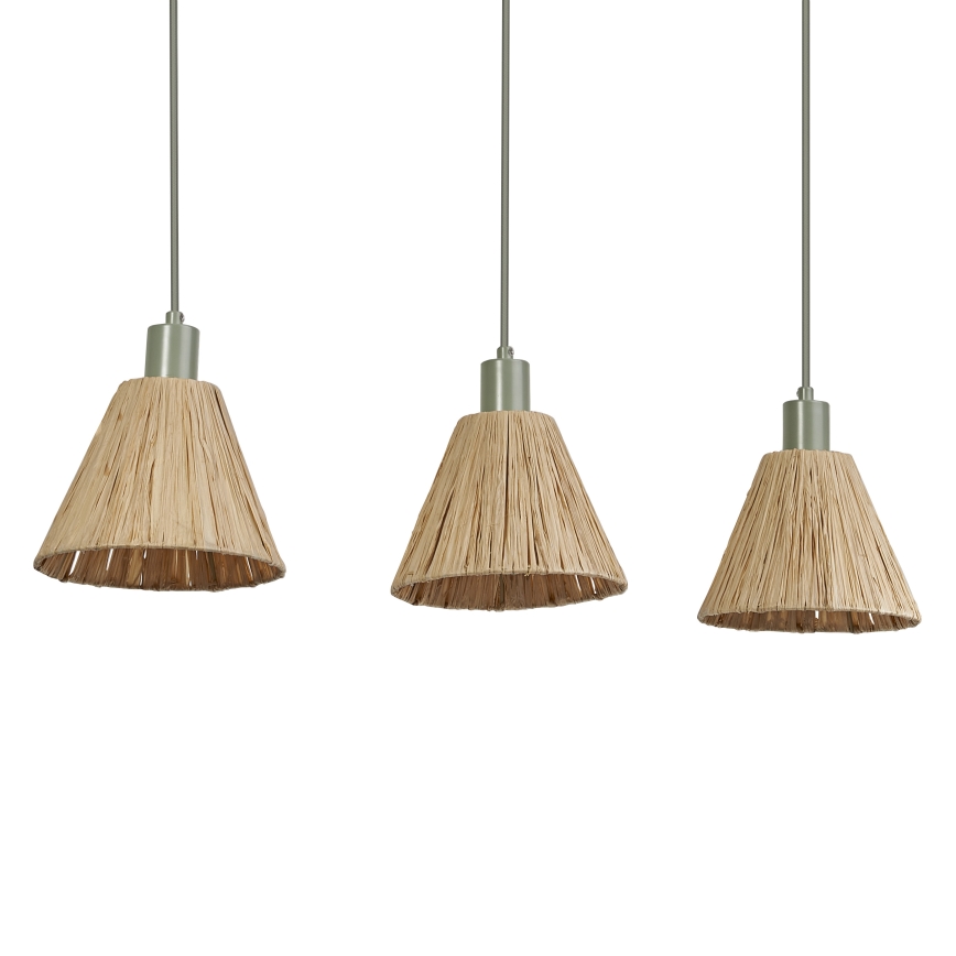 Ledvance - Κρεμαστό φωτιστικό οροφής DECOR RAFFIA 3xE27/15W/230V ίνες raffia