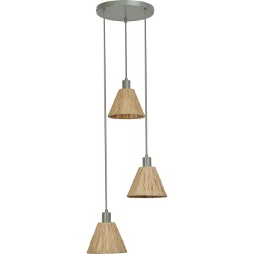 Ledvance - Κρεμαστό φωτιστικό οροφής DECOR RAFFIA 3xE27/15W/230V ίνες raffia