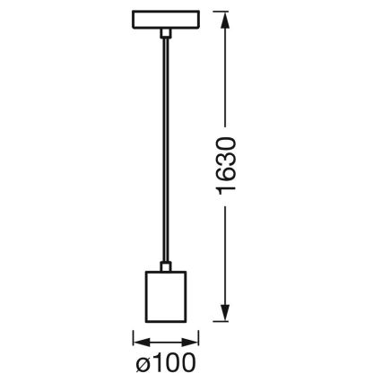 Ledvance - Κρεμαστό φωτιστικό οροφής PENDULUM 1xE27/15W/230V καουτσουκόδεντρο