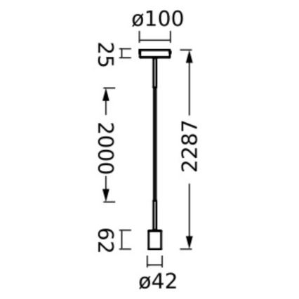 Ledvance - Κρεμαστό φωτιστικό οροφής PENDULUM NEEDLE 1xE27/15W/230V