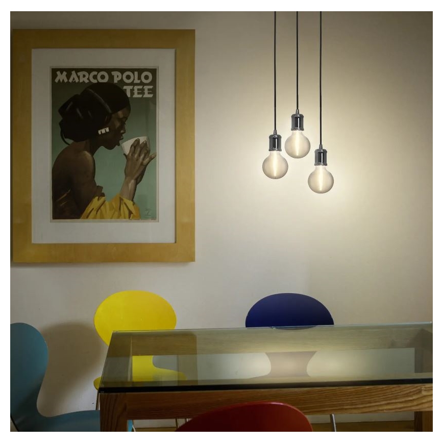 Ledvance -Κρεμαστό φωτιστικό οροφής PENDULUM ROBBIN 1xE27/15W/230V γυαλιστερό χρώμιο