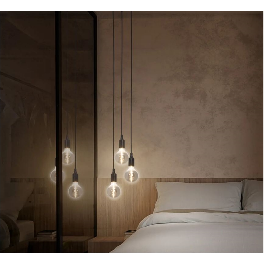 Ledvance - Κρεμαστό φωτιστικό οροφής PENDULUM ROBBIN 1xE27/15W/230V μαύρο