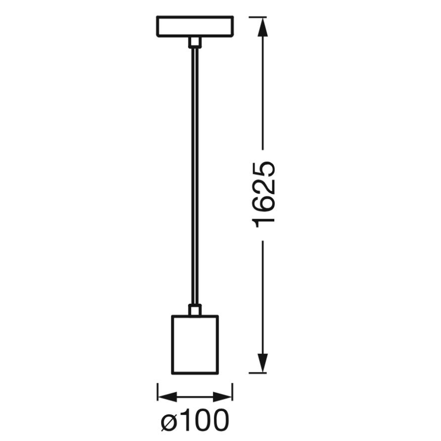 Ledvance - Κρεμαστό φωτιστικό οροφής PENDULUM ROBBIN 1xE27/15W/230V μαύρο