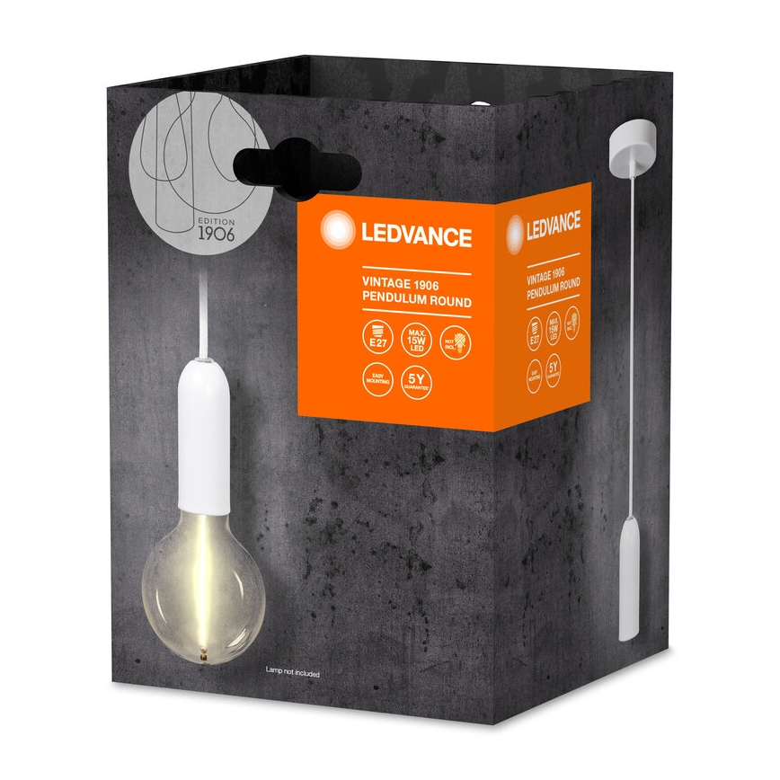 Ledvance - Κρεμαστό φωτιστικό οροφής PENDULUM ROUND 1xE27/15W/230V λευκό