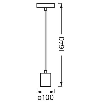 Ledvance - Κρεμαστό φωτιστικό οροφής PENDULUM ROUND 1xE27/15W/230V λευκό