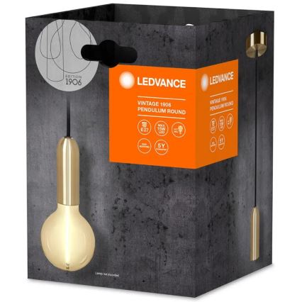 Ledvance -Κρεμαστό φωτιστικό οροφής PENDULUM ROUND 1xE27/15W/230V χρυσαφί